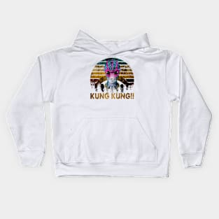 Distressed Resident Alien Kung Kung! Kids Hoodie